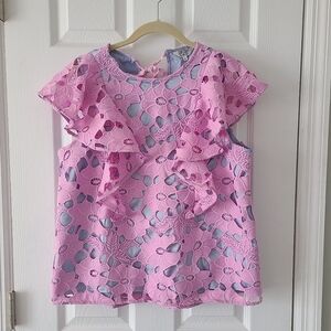 Crosby By Mollie Burch Lace Ruffle Top